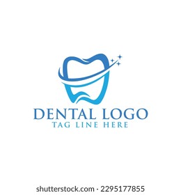 Design des Health Dent Logos, Vektorvorlage linear. Symbol für das Konzept der Zahnklinik Logotype.