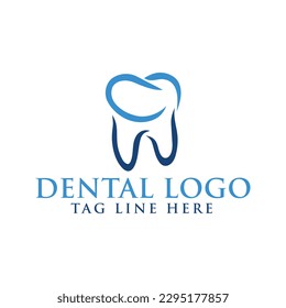 Health Dent Logo design vector template linear style. Dental clinic Logotype concept icon.