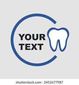 Health Dent Logo design vector template flat line style. Cosmetic dental dentistry. Dental clinic Logotype concept icon. Health tooth poster or card.
