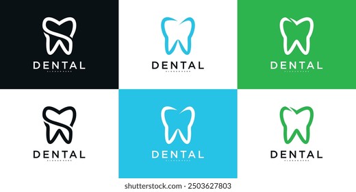 Health dental Logo design template modern style. Dental clinic logo design. Premium Vector