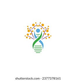 Health dna people sign logo