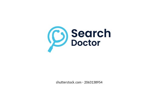 health doctor search logo design inspiration