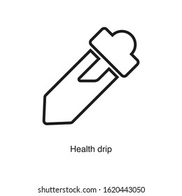 Health drip icon vector on white background. Black icon illustration