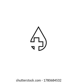 Vorlage für das Logo "Health Dropdown-Design", Vektorsymbol