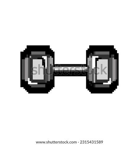 health dumbbell game pixel art retro vector. bit health dumbbell. old vintage illustration