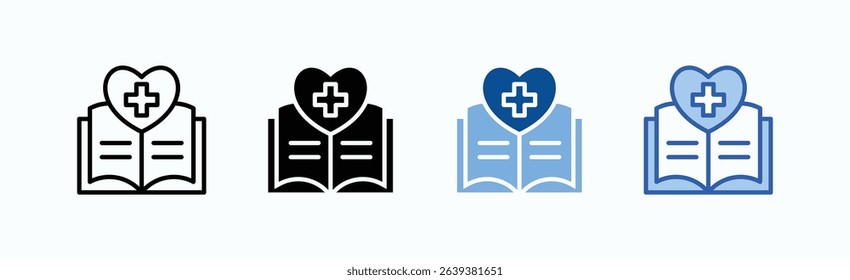 Health Education icon sheet multiple style collection isolated vector