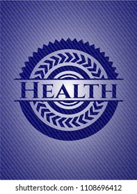Health emblem with jean high quality background