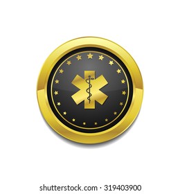 Health Emergency Golden Vector Icon Design