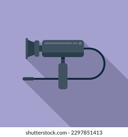 Health endoscope icon flat vector. Medical examination. Surgery organ