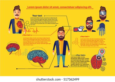Health, entertainment, and icons pattern. Vector illustration. It can be used for workflow layout, banner, chart, options numbers, web design, timing, infographics.