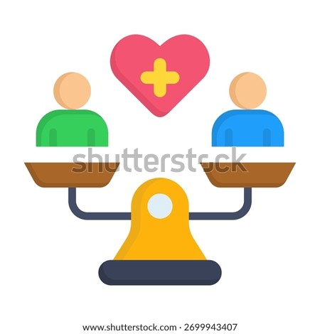 Health Equity Icon Flat Vector Illustration