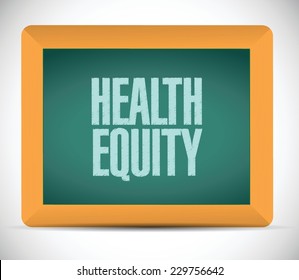 Health Equity Sign Illustration Design Over A White Background