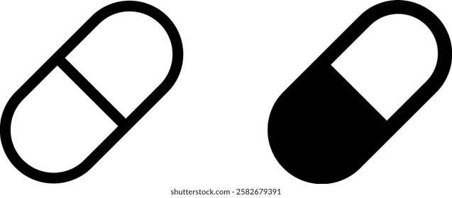 Health Essentials: Pill Vector Icon Set