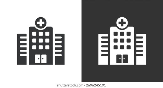 Icono de Instalaciones de Salud. Icono de la serie de glifos sólidos