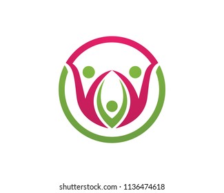 Health family care therapy logo symbols nature 