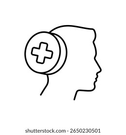 Health First Icon vector stock illustration