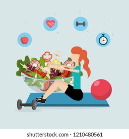 health fitness cartoon
