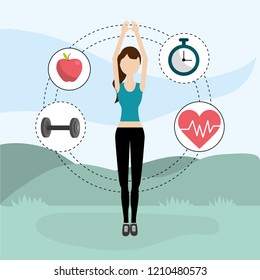 Health Fitness Cartoon Stock Vector (Royalty Free) 1210480558 ...