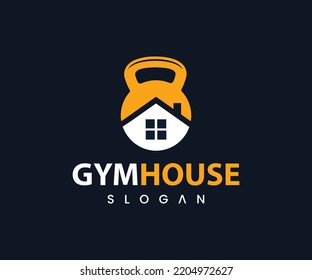 Health And Fitness Center Logo Template. Gym And Fitness House Logo Design