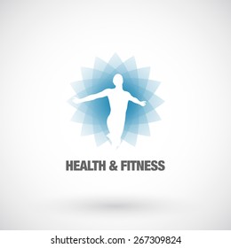 Health & Fitness  design element template. Business concept. Human abstract. Vector icon.