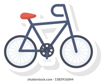 Health & Fitness flat icons for cycling  & workout 