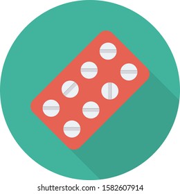 Health & Fitness flat icons for medicine  & dose 