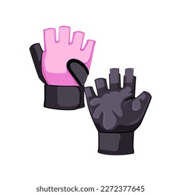 health fitness gloves cartoon. health fitness gloves sign. isolated symbol vector illustration
