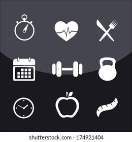 Health and Fitness icons 