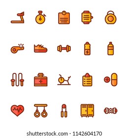 Health and Fitness icons in for any purposes. Perfect for website mobile app presentation and any other projects. Suitable for any user interface and user experience.