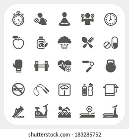 Health and Fitness icons set