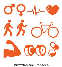 Health & Fitness icons set