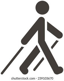 Health and Fitness icons set - Nordic Walking icon