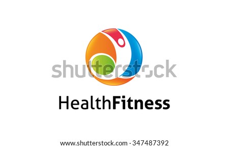 Health Fitness Logo Stock Vector (Royalty Free) 347487392 - Shutterstock