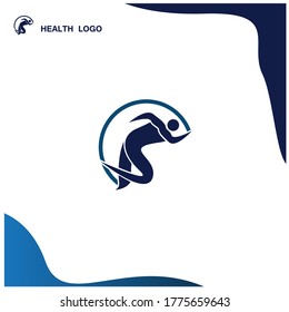 Health fitness logo design vector use for free, modern and unique logo design .