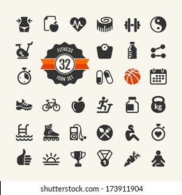 Health And Fitness - Web Icon Set