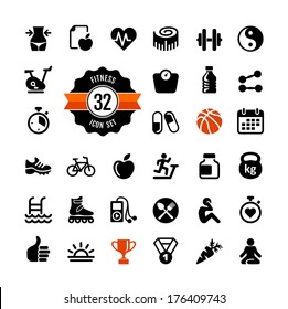 Health and fitness - web icon set