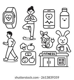 Health fitness wellness exercise lifestyle nutrition activity technology mindfulness balance