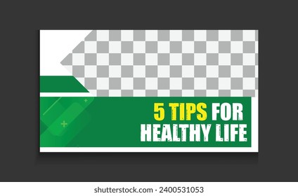 health and fitness yoga training video thumbnail Template with attractive style vector design