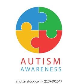 Autismus-Logo-Vorlage für Gesundheitsflaeche