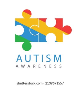 health flat design autism logo template vector