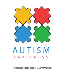 health flat design autism logo template vector