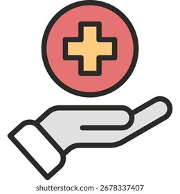 Health flat icon. Health icon suitable for web and mobile application