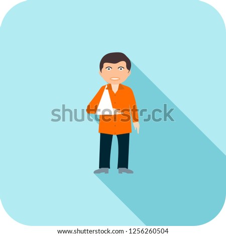 Health Flat multi color long shadow icon