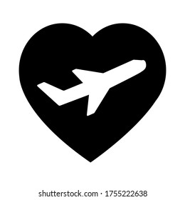 health fly plane sign vector icon