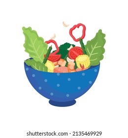 health food bowl over white