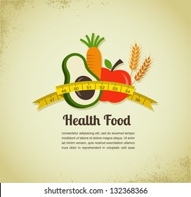 Health food and diet background