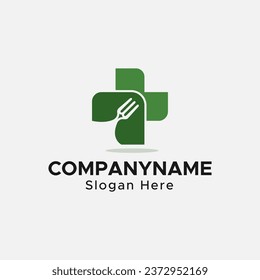 Health and food forks logo design icon element vector