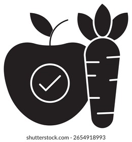 Health Food icon, Fuel Your Body Eat Clean, Live Strong, Healthy Eating Made Simple and Delicious, line, tick, vector