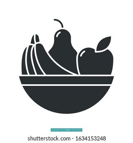 Health Food icon vector illustration logo template for many purpose. Isolated on white background.