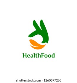 health Food logo design illustration - Vector
